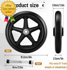 4 Pack Rubber Wheel Replacement  6 Inch Solid Wheelchair Front Wheel With 4 Axle