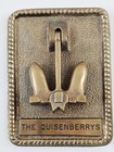 Nautical Solid Brass Ship Anchor Door Knocker Us Navy Usn Rope Border Vtg
