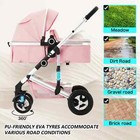 3-in-1 Convertible Baby Stroller  Folding Newborn Stroller With Big Seat  21lb 