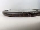 Antique Victorian Curved Bubble Glass Rustic Wood Oval Picture Frame Glass Girl