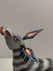 Mexican Folk Art Hand Carved And Hand Painted Donkey 7    Tall Signed See Details
