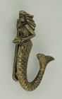 Antique Bronze Finish Cast Iron Coastal Mermaid Door Knocker Front Door Decor