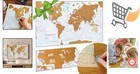 World And Usa Scratch Off Maps Poster Set 17x22   11x17 Travel Gift