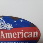 Vintage Indian Motor Cycle I Bought American Porcelain Enamel Sign 7  X 4 