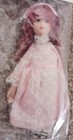 Vintage 1 12 Dollhouse  Doll 4  Porcelain Concord Miniatures Girl In Pink Dress