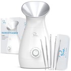 Large 3-in-1 Nano Ionic Facial Steamer - Humidifier  Temp Control  Unclogs Pores