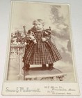Rare Antique Victorian American Child On Chair Toy Doll Cabinet Card Photo  Ma 