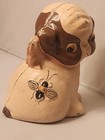 Old 1930s Metal Puppy Dog Bank With Bee On Butt