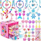 Jewelry Playset For Girls 3-8  Dress Up Toys With Unicorn   Mermaid Accessories 