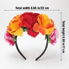 Vasana Rose Flower Crown Headband 1 Count  pack Of 1   Pink   Orange Red