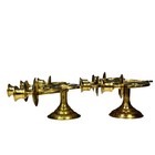 Brass 4 Candle 16  Wall Sconces Hollywood Regency Fleur De Lis-set Of 2 Vintage