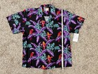 New Paradise Found Parrots Print Hawaiian Shirt Size Xl    d31 