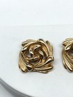 Vtg Pair Mcm Shoe Clips Gold Tone Metal Drip Spiral Swirl Ladies Usa 1 