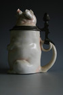 Antique Musterschultz Character German Beer Stein - Circa 1890 - 1900