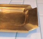 Vintage Solid Brass Square Ashtray cigar Trinket Dish Heavy 6 x6    Euc Study Den
