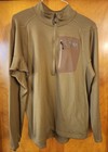 Sitka Gear Core Mid-weight Zip-t  Men s Size Large Coyote Brown Grid Fleece
