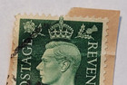Canada Postage   King George Vi   Green       Stamp   Cancelled posted   C 1937 -11