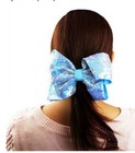 Jojo Siwa Signature Pastel Ombr   Blue Pink Purple Shimmer Sequin Hair Bow Nwt