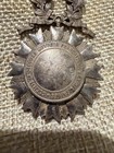 Vintage 1870 Franco Prussian War French Veteran Silver Medal Sunburst 2-pc Star