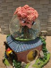 Rare Mulan Snow Globe Music Box Exclusive Disney Store Cherry Blossom Music Box