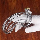 Stainless Steel Metal Male Chastity Cage Device Restraint With Lock Bondage
