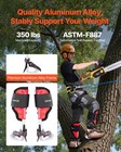 Vevor Tree Climbing Spikes Set Aluminum Climbing Spurs With Safety Rope Harness