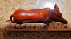 Vintage 1980 s Lefton Brown Dachshund Ceramic Figurine H02294 