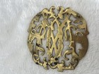 Vintage 1950 Virginia Metalcrafters Colonial Williamsburg Cypher Brass Trivet