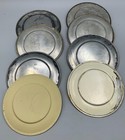 Vintage 4 5  Dia   Aluminum Plates - Set Of 8