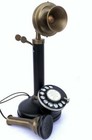 Antique Candlestick Telephone     Retro Iron Brass Collectible For Home Decoration