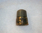 Antique Ketcham   Mcdougall Gold Band Sterling Silver Sewing Thimble