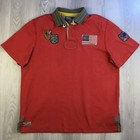 Polo Ralph Lauren Mens Shirt Xl Short Sleeve Vintage Mountain Expedition Red