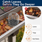 6pcs Gutter Downspout Guard Filter Expandable Aluminum Mesh Leaf Guard Screen