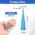 210pcs 22ga Plastic Tapered Pinhead  Tt Blunt Dispensing Needle  Dark Blue