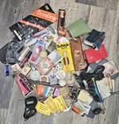 Antique Vintage Estate Mens 70s   80s Item Lot Junk Sports Knives Ephemera   