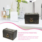 1pc Vintage Wooden Storage Box Wooden Jewelry Trinket Box Wood Keepsake Box