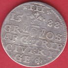 R  Poland Lithuania 3 Groschen 1588 Riga Sigismund Iii Vf xf Details  4259