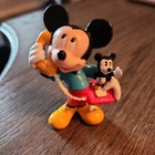 Vintage Disney Mickey Mouse On Telephone 2 5   Pvc Figure Applause Cake Topper 