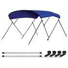 10 Colors 3 Bow 4 Bimini Top Cover For Boat - Includes 4 Straps - 2 Rear