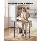 Uimoso Commercial Stainless Steel Kitchen Prep Table For Catering  24x36 Inch