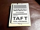 Hotel Taft  New York City  Vintage Front Strike Matchbook