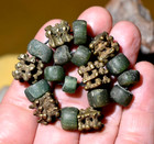 Ancient Excavated Djenne Dig Beads Antique Ethiopian 3 Tier Stacked Metal Beads