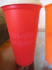 Starbucks Reusable Hot Cups 2019 Holiday Winter Plastic 6 Cups Set Christmas Red