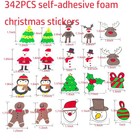 Christmas Foam Stickers self-adhesive Puffy Holiday Shapes Decorating Of Mate   