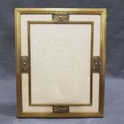 Vtg Brass Picture Frame 6x8 Victorian Filigree Medallions Hollywood Regency