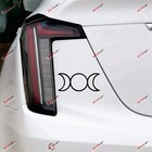 2x Black 4   Triple Moon Symbol Decal Sticker Car Vinyl Pagan Wiccan Goddess