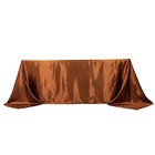 Cinnamon Brown 90x132  Rectangle Satin Tablecloth Wedding Party Home Banquet
