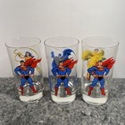 Pepsi Batman Robin Superman Wonder Woman Batman Set Of Three Glasses Rare