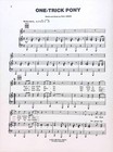 One Trick Pony Sheet Music Paul Simon 1980 Film Flop Pop Rock Song