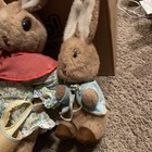 Vintage Beatrix Potter Mrs  Rabbit Flopsy Bunny Dressed Basket Peter Plush Eden